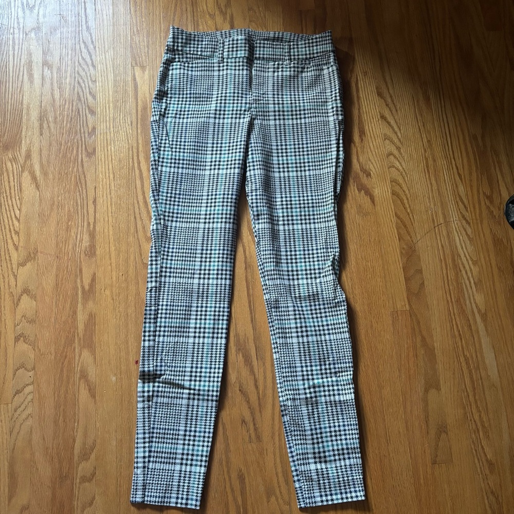 Women’s Checkered Pants - Black, white and blue